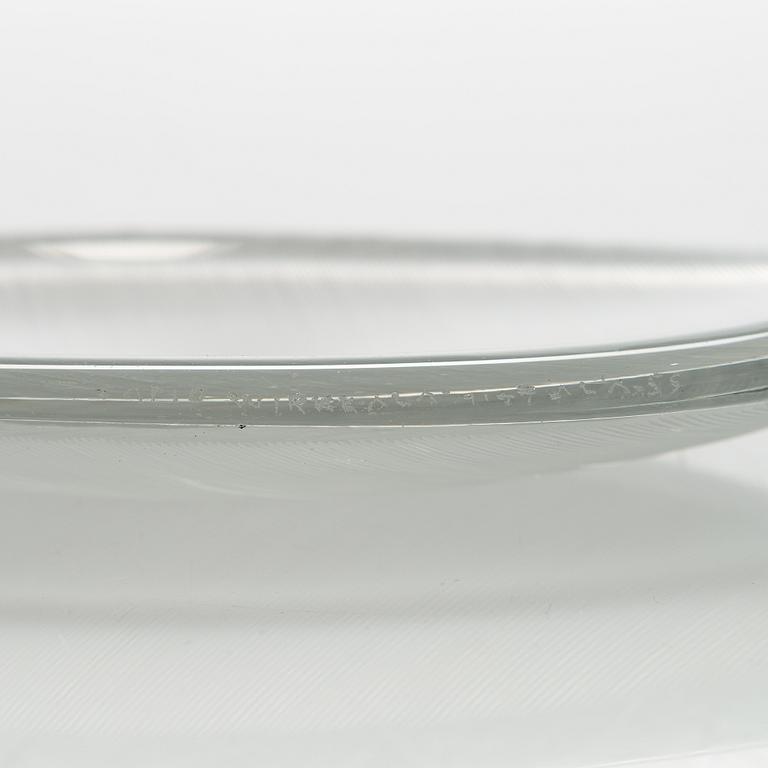 Tapio Wirkkala, art glass 'Lehti' (leaf), model 3337, signed Tapio Wirkkala Iittala -55.