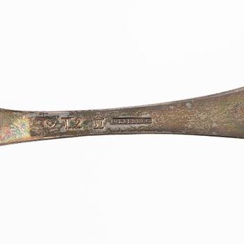 Eight Swedish silver spoons, 18th-19th century.