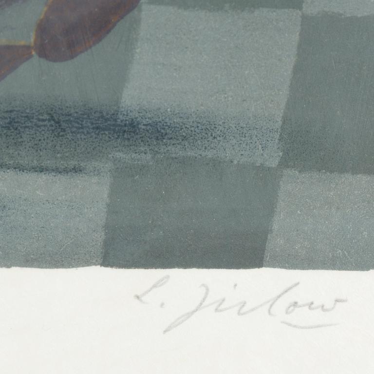 LENNART JIRLOW, färglitografi, signerad L. Jirlow och numrerad XII/L.
