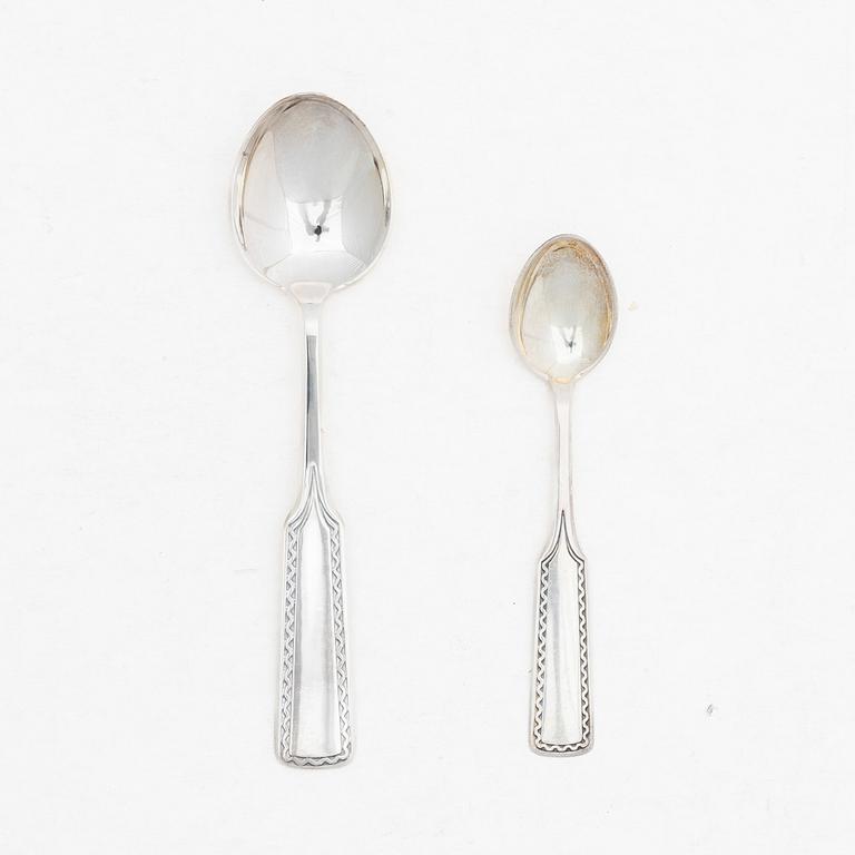 19 silver spoons, model Vinga, Ceson, Gothenburg, 1977–88.