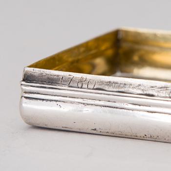 A FINNISH SILVER SNUFFBOX, Jacob Person Lang, Brahestad 1780.