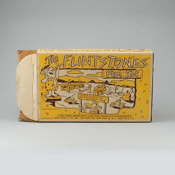 THE FLINTSTONES PLAY SET, plast, "Bedrock", 1900-talets mitt.