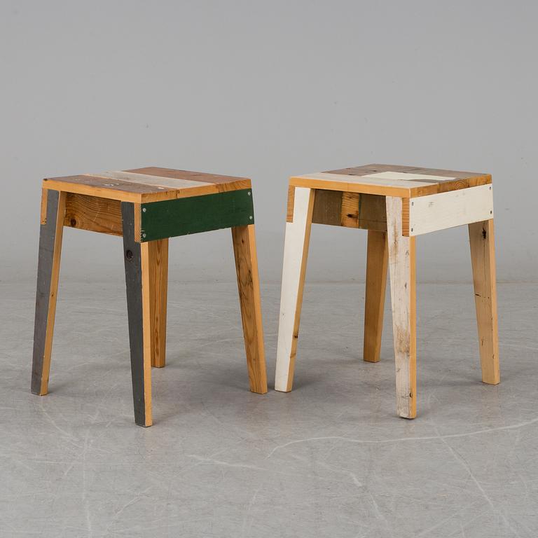 PIET HEIN EEK, a pair of stools.