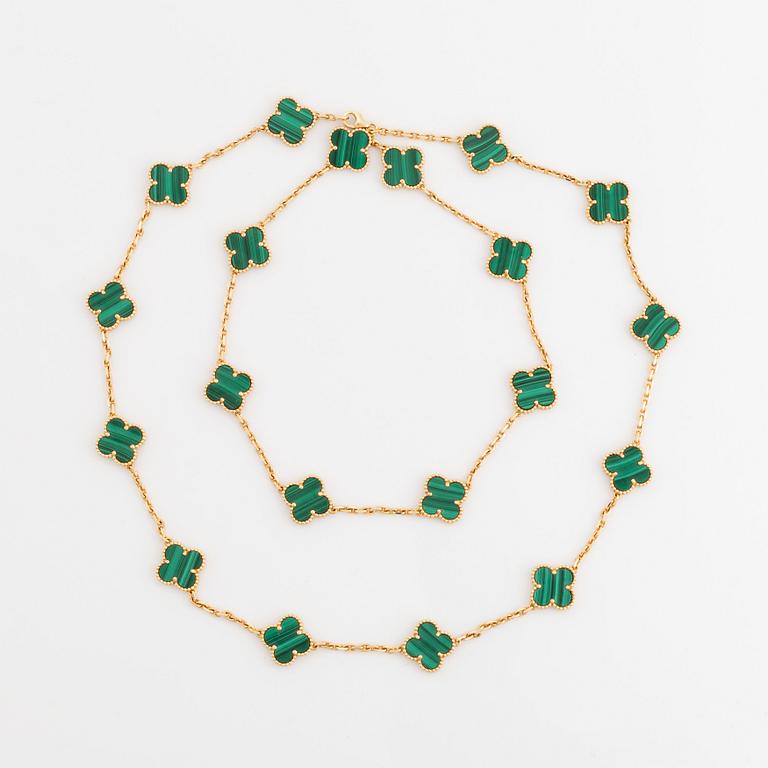 A Van Cleef & Arpels "Alhambra" necklace.