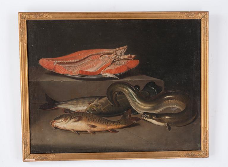 Pehr Hilleström, Stillife with fishes.