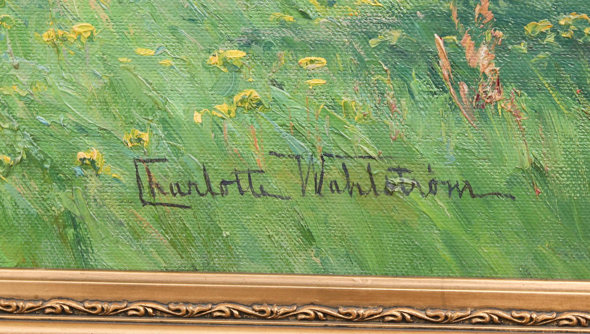 CHARLOTTE WAHLSTRÖM, olja på duk, signerad.