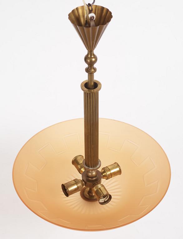 Harald Notini, a ceiling lamp, model "6640", Arvid Böhlmarks Lampfabrik, 1930s.