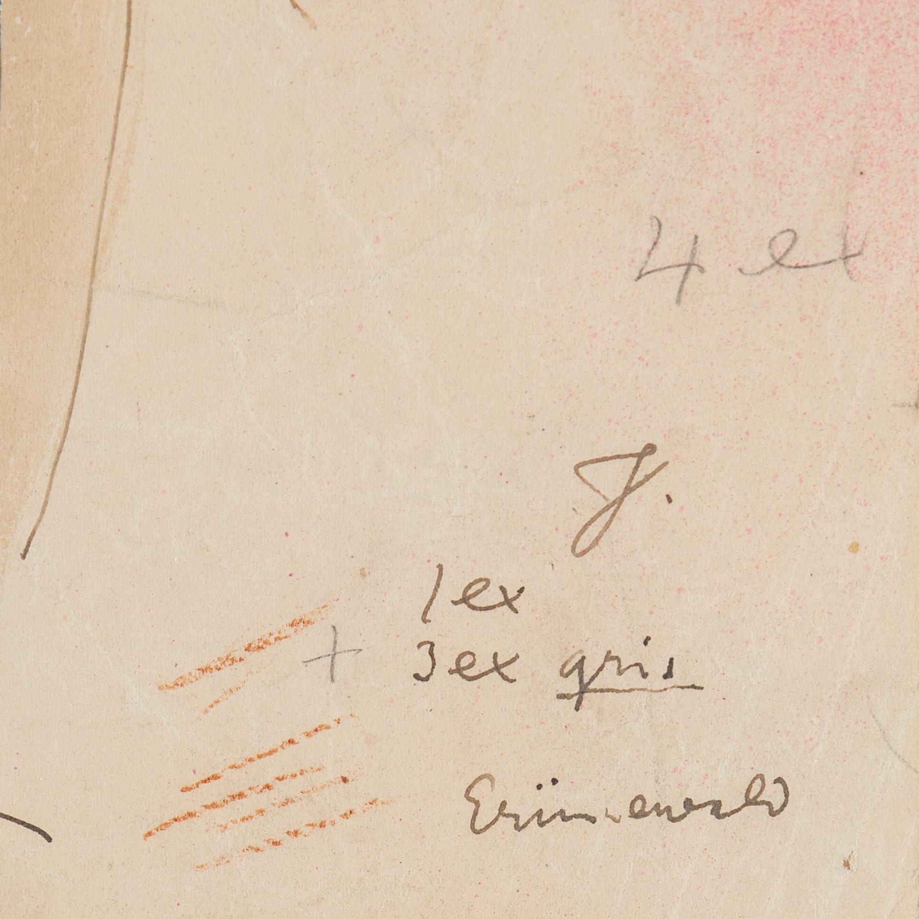 ISAAC GRÜNEWALD, water colour and oencil on paper, signed Grünewald.