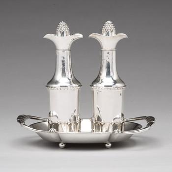 Georg Jensen, bordsurtout, Köpenhamn 1920, 830/1000 silver, design nr 255,