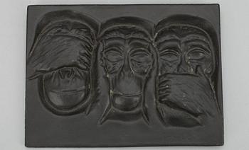 RELIEF, gjutjärn, sign. Mikael Schilkin 1961, Högfors.