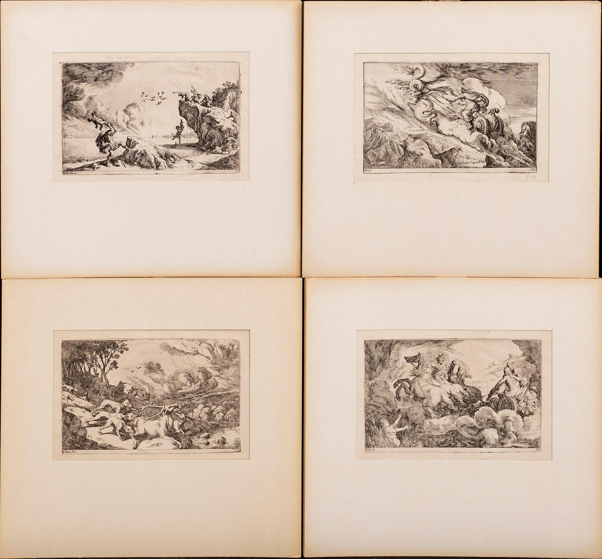 Johann Wilhelm Baur, 39 etchings, plate signed.