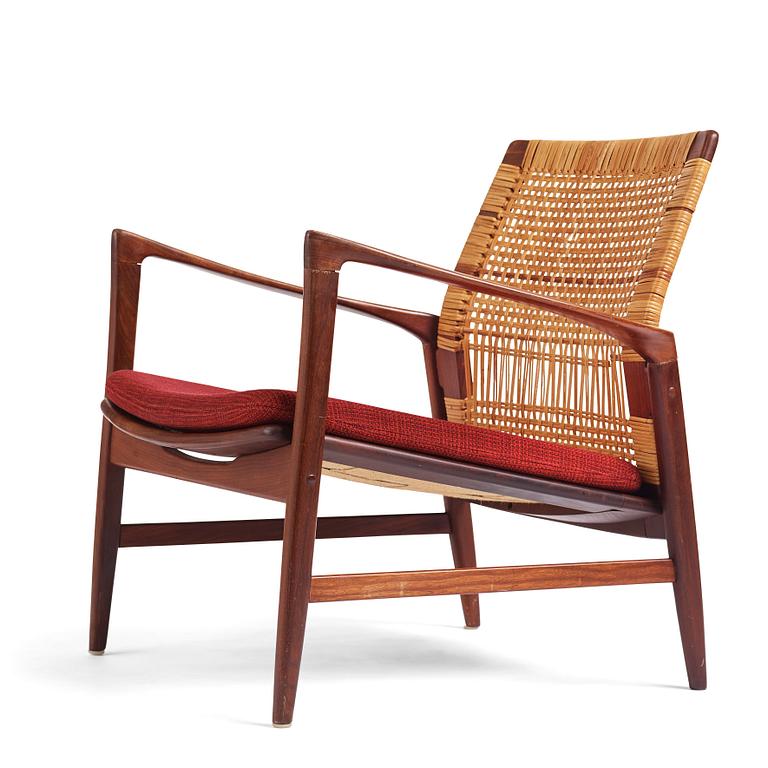 Ib Kofod-Larsen, an 'Åre' easy chair, model nr '809', Olof Persons Fåtöljindustri (OPE), Sweden, 1950-60s.
