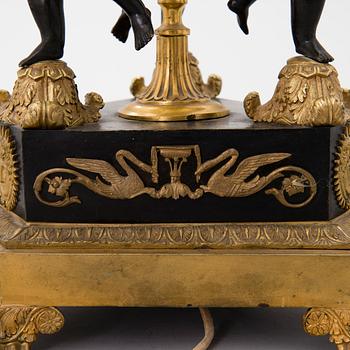 AN EMPIRE STYLE TABLE LAMP, late 19th century.