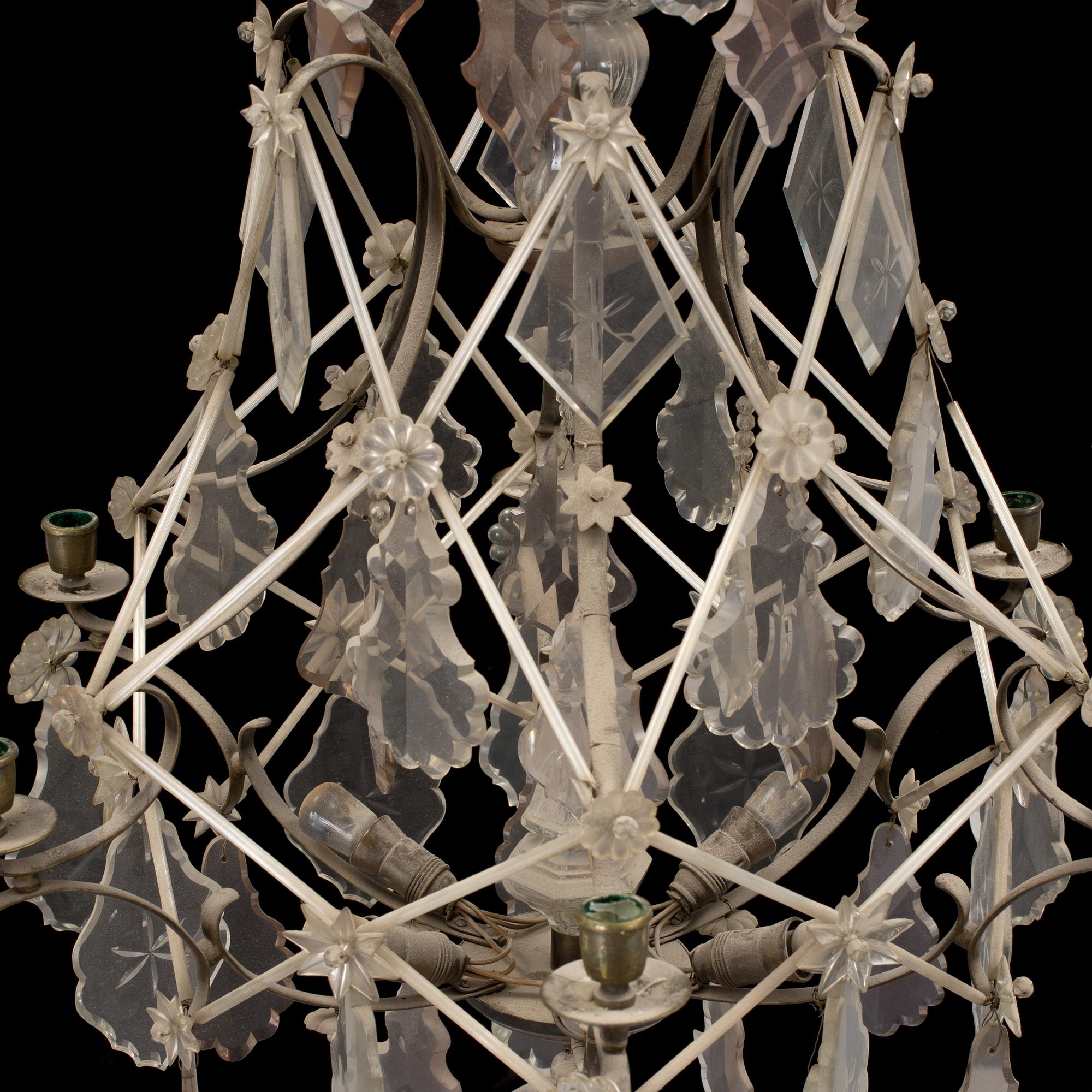 a rococo-style chandelier from the first half of the 20th century.