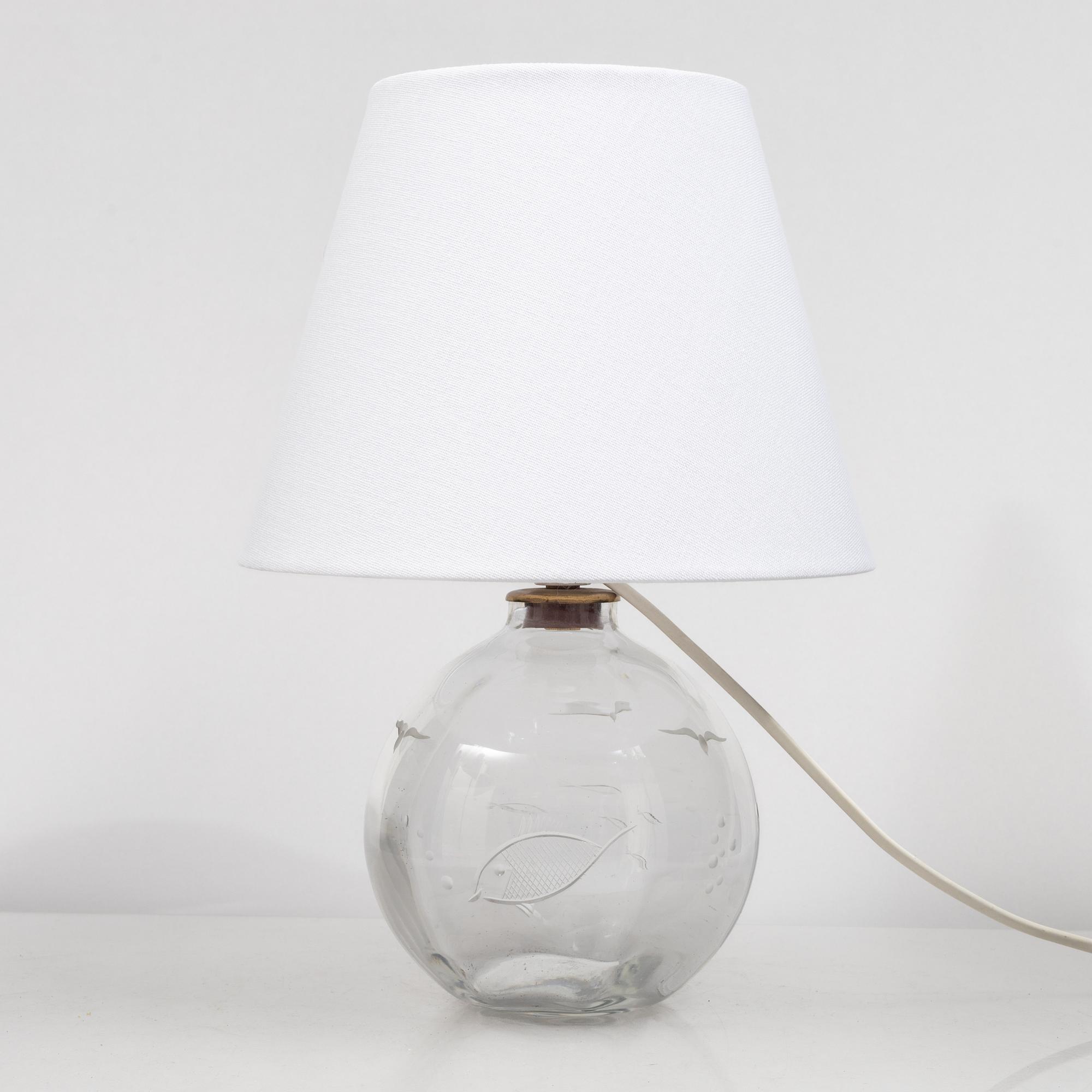 Orrefors, a table lamp, 1930's/40's.