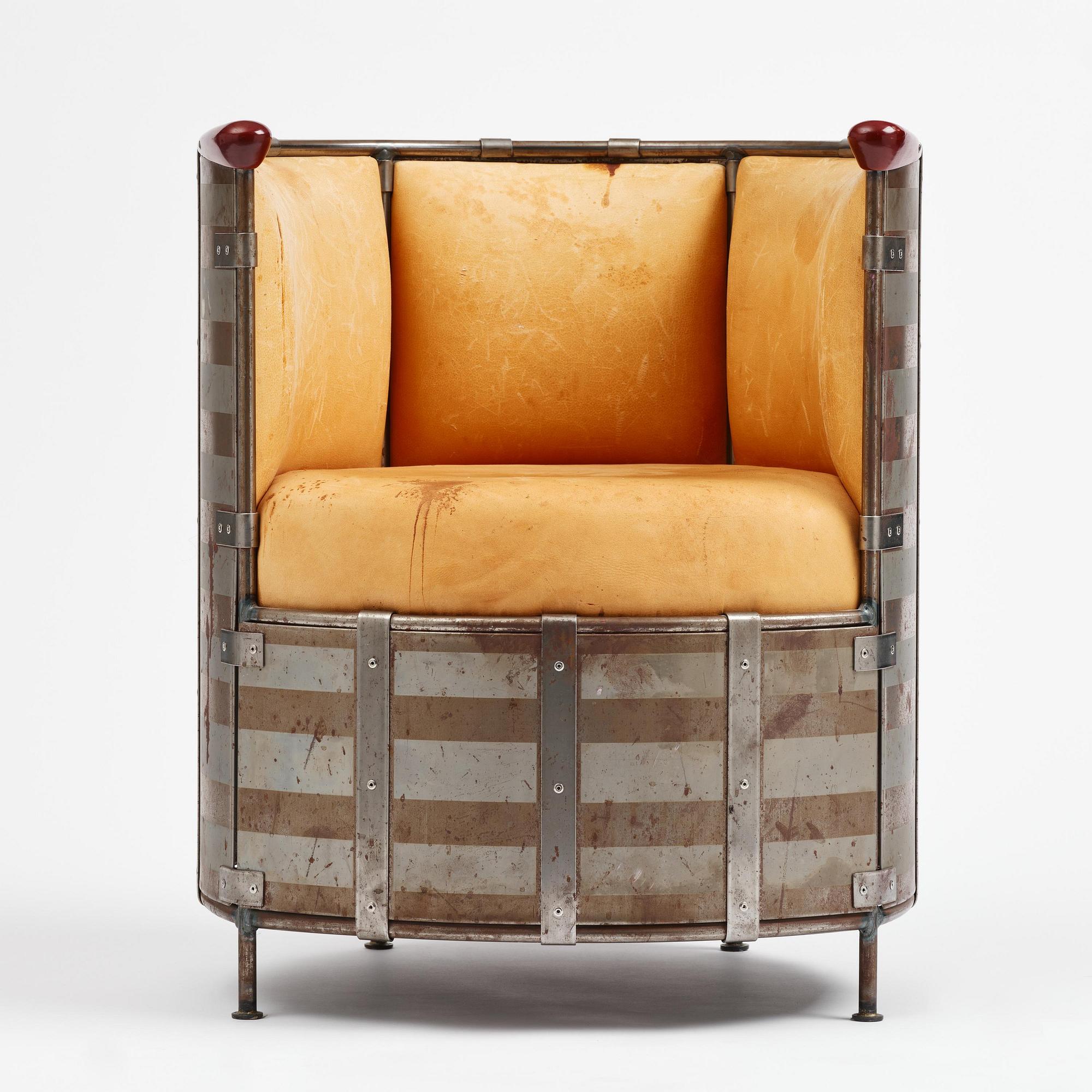 Mats Theselius, an "Älgskinnsfåtöljen" armchair, ed. 237/360, Källemo, Värnamo, post 1991.