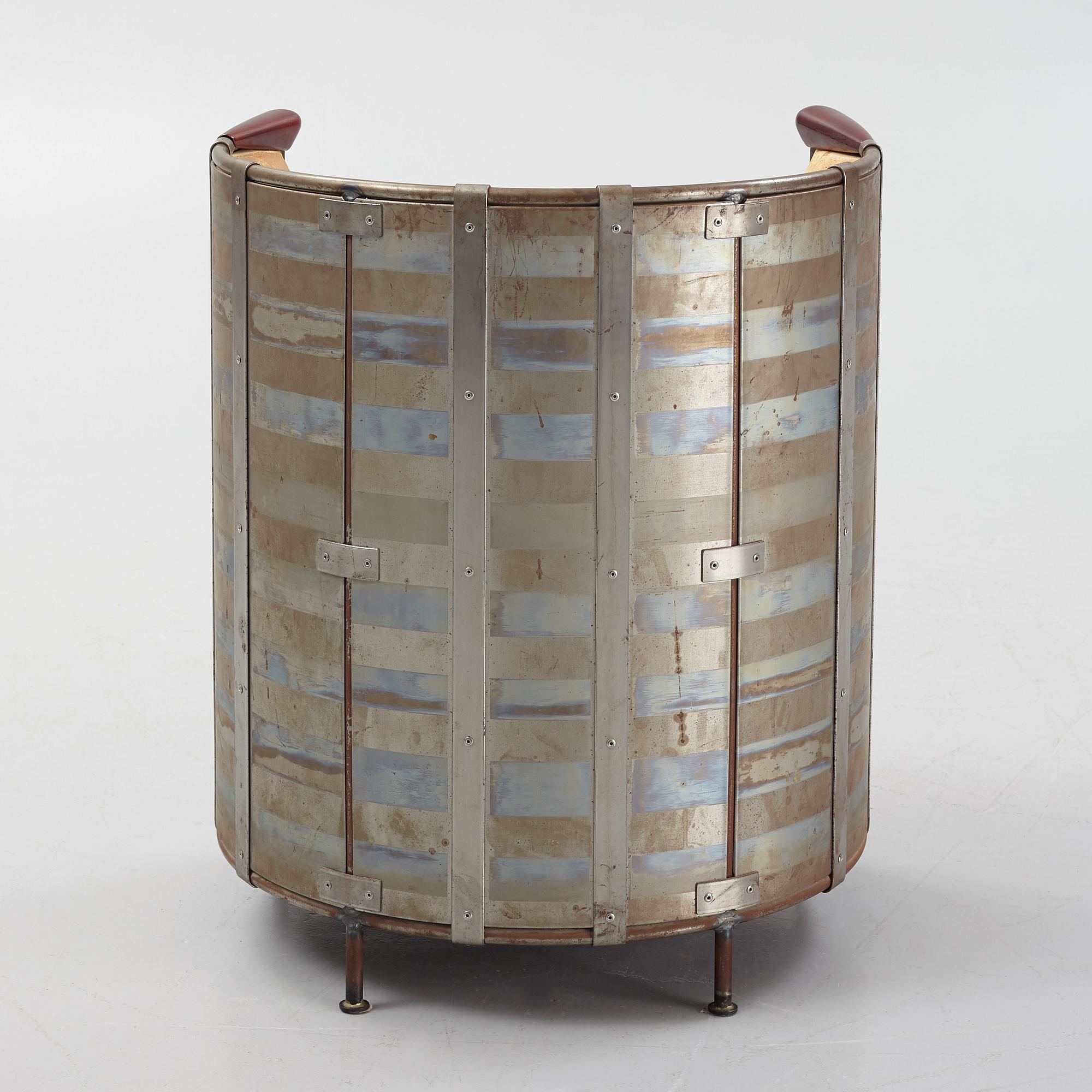 Mats Theselius, an 'Älgskinnsfåtöljen' lounge chair, Källemo, ed. 311/360, Sweden post 1991.