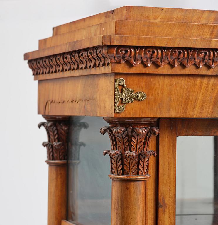 A Swedish Empire mahogany bibliothèque, ca 1830.