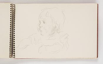 Lotte Laserstein, 10 små skissblock med teckningar.