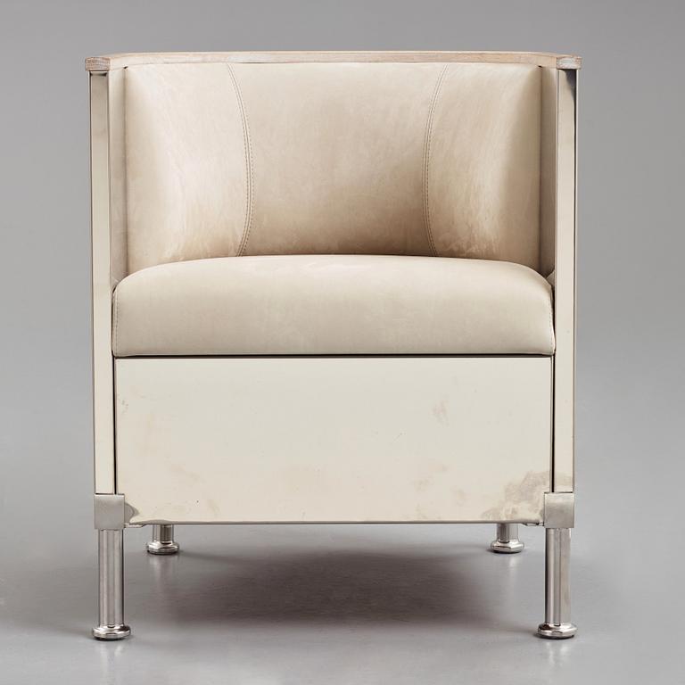 Mats Theselius, an 'Inox' armchair, ed. 3/199, for Källemo, Sweden post 2015.