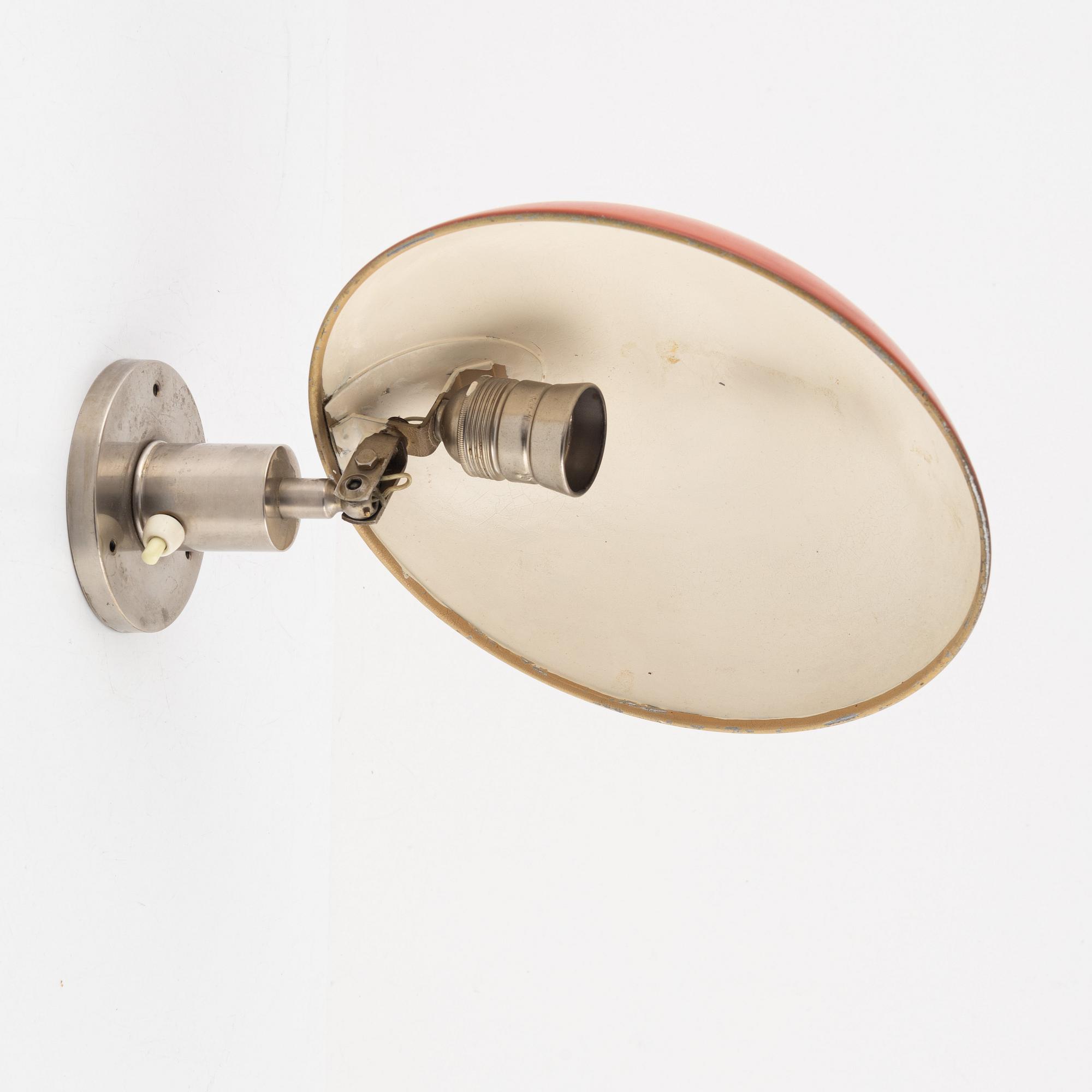 Harald Notini, vägglampa, modell "8385", Arvid Böhlmarks Lampfabrik, 1930-tal.