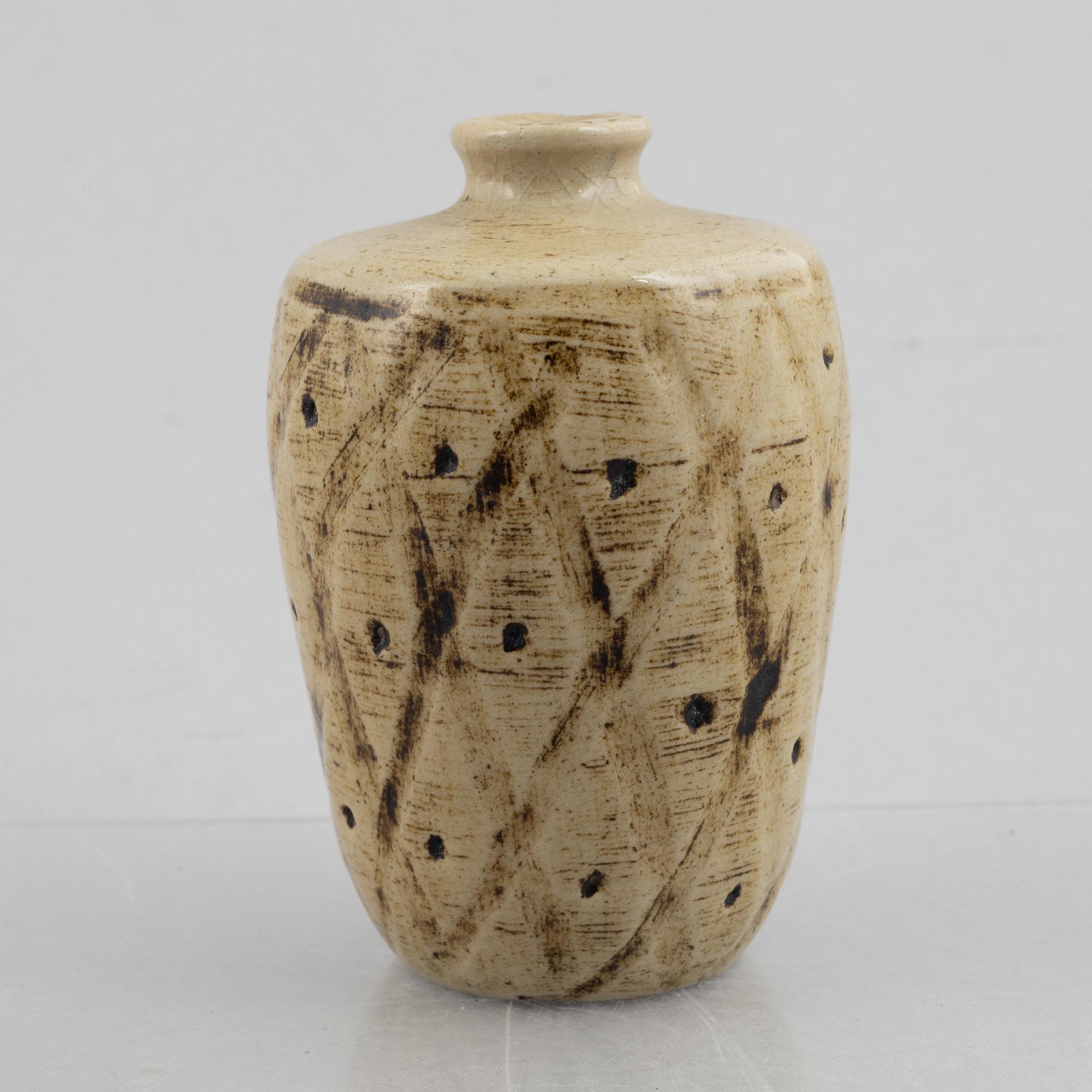 Anders Bruno Liljefors, a stoneware vase, Gustavsbergs studio.