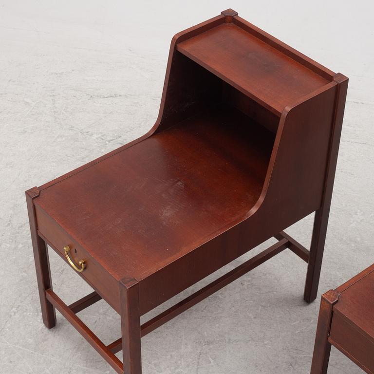 A pair of bedside tables, Nordiska Kompaniet, Sweden, 1950's.