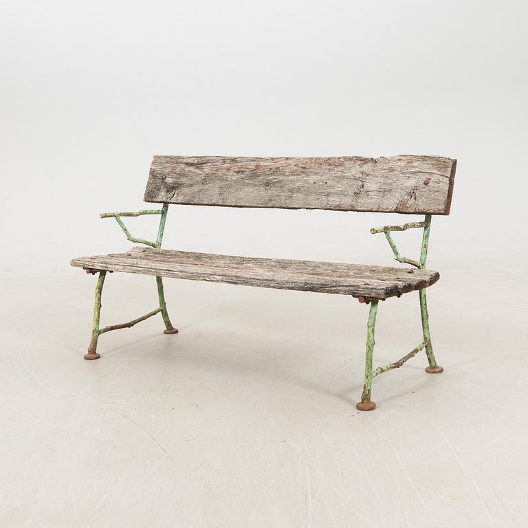 Garden sofa circa 1900, wrought iron/cast iron.