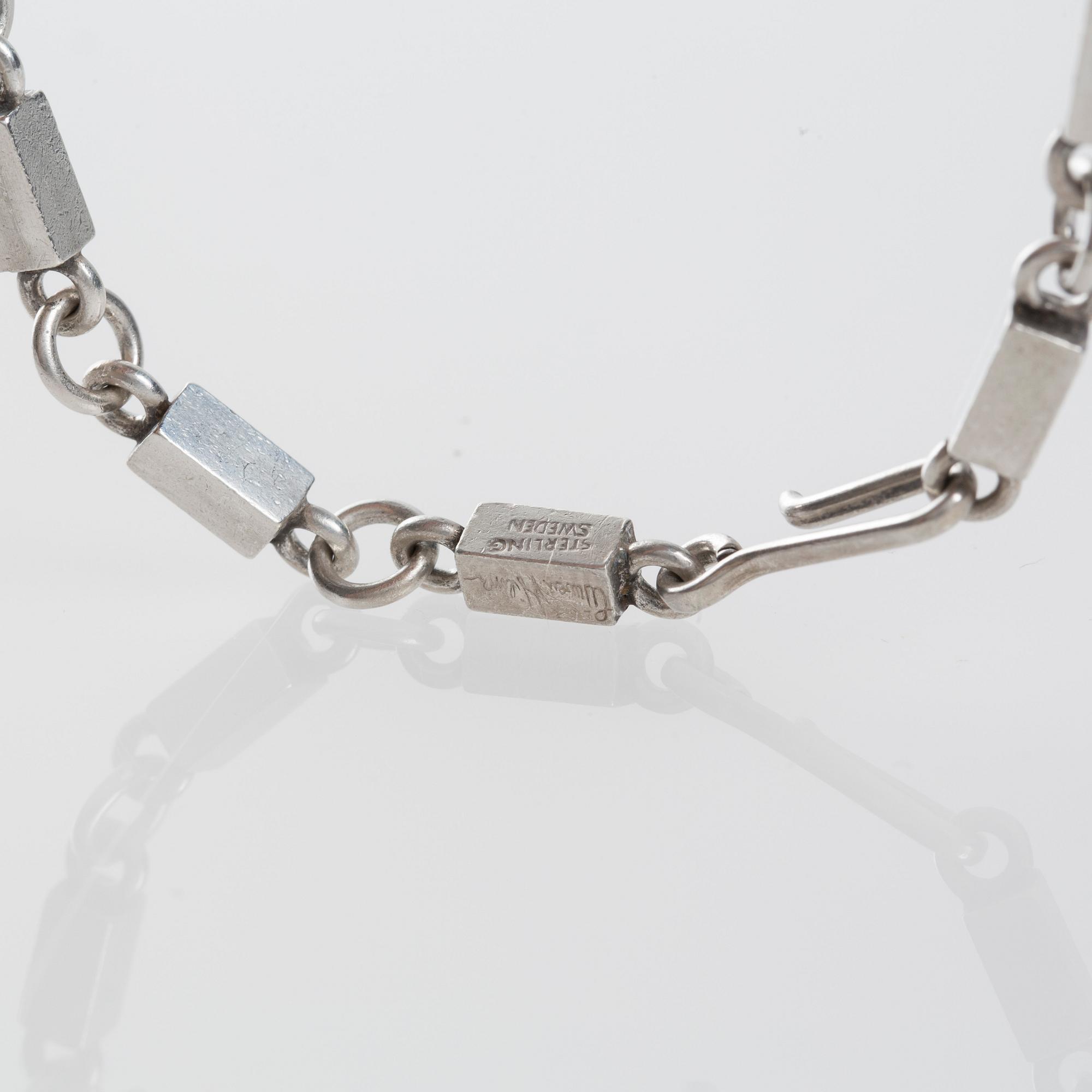 COLLIER, Wiwen Nilsson, Lund, 1960, sterlingsilver.