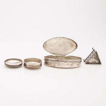 A group of silver, 10 pieces, 18th/19th century, including Russia and Denmark.