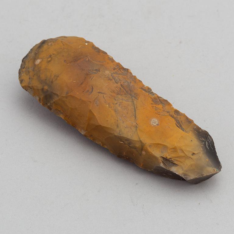 A neolithic flint axe.
