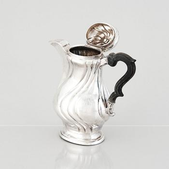 A Swedish Rococo silver mocca-pot/milk jug, mark of Henrik Wittkopf, Stockholm 1752.