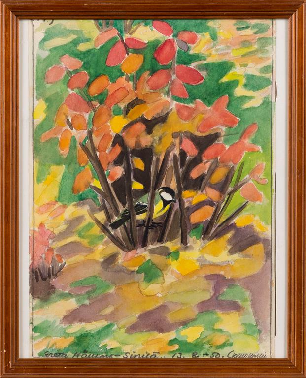 GRETA HÄLLFORS-SIPILÄ, water colour, signed and dated 13.8. -50 (Kellokoski).