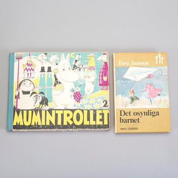 PARTI BARNBÖCKER, 10 st, mestadels Tove Jansson, bland annat "Det osynliga barnet", Almqvist & Wiksell, 1962".