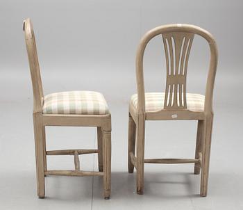 STOLAR, 4 st, sengustaviansk stil, provinsarbete, 1800-tal.