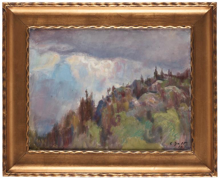 Eero Järnefelt, Bergigt landskap med skog.