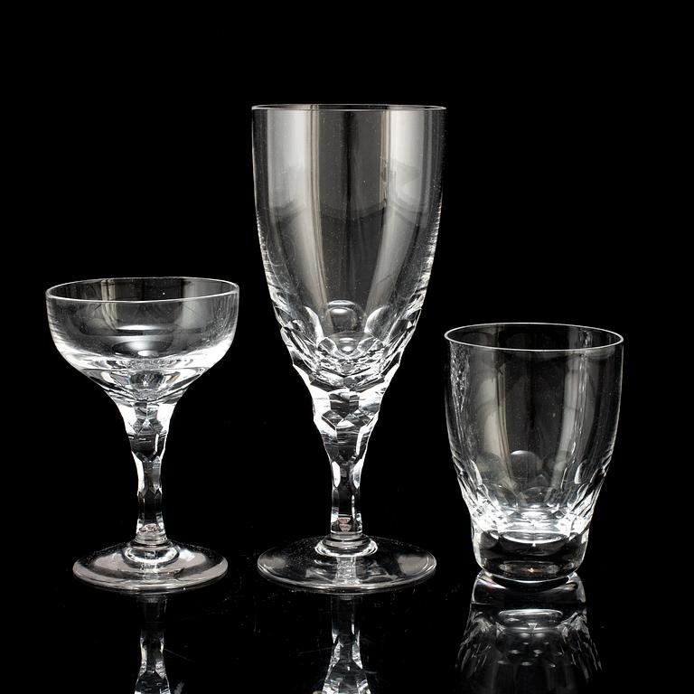 INGEBORG LUNDIN, servis, 28 delar, glas, "Carina", Orrefors, 1900-talets andra hälft.