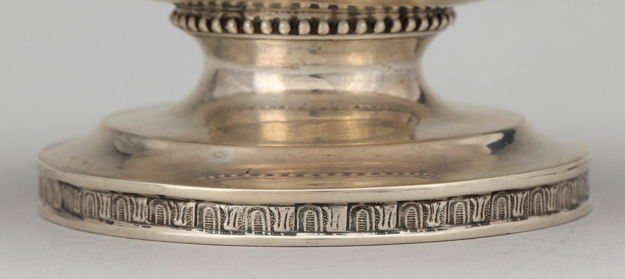 SKÅL PÅ FOT, silver, Simson Ryberg, Stockholm, 1792. Vikt 472 gram.