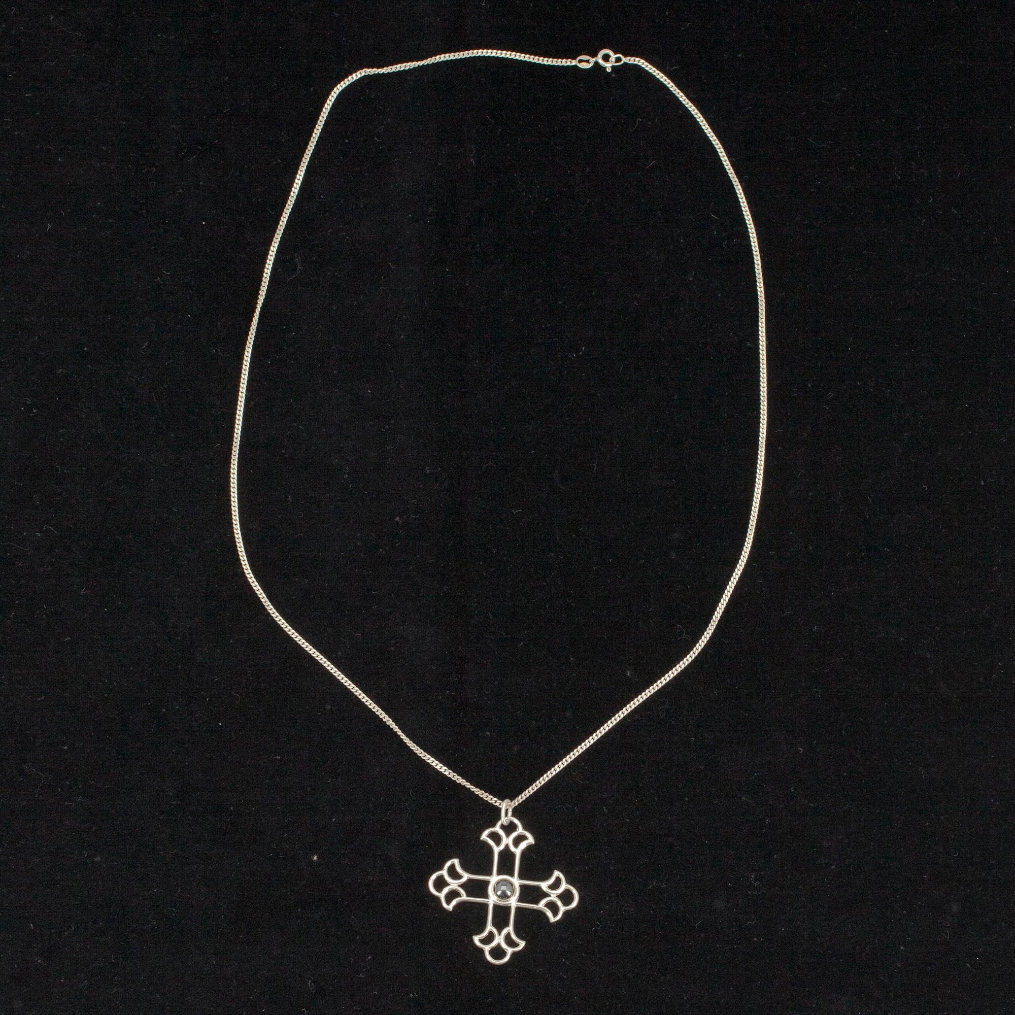 PARTI SMYCKEN, 9 delar, silver, bl.a. Åbo, 1900-talets andra hälft. Tot. vikt ca 91,6 g.