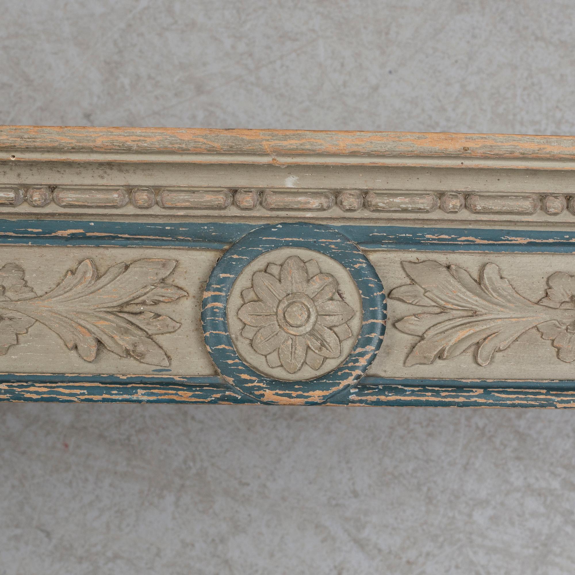A 19th century French painted canopy.