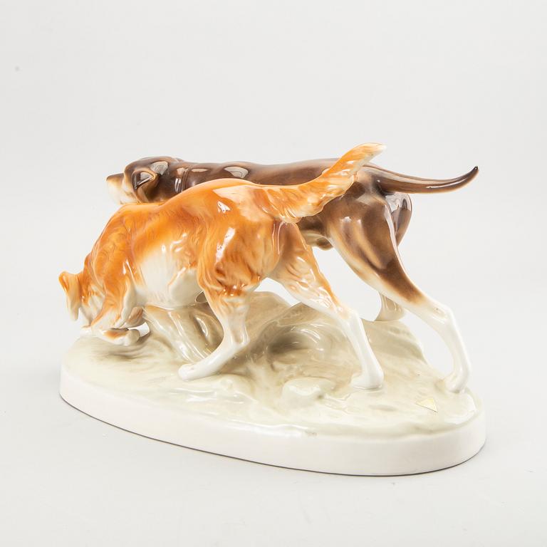 A Royal Dux porcelain figurine mid 1900s.