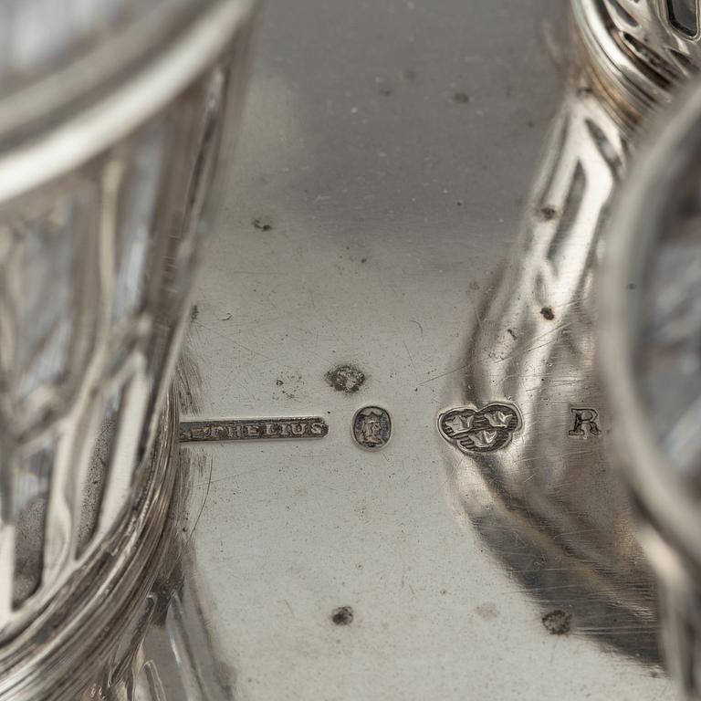 A Swedish late Gustavian cruet-set, mark of Pehr Zethelius, Stockholm 1799.