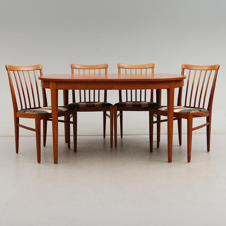 MATSALSMÖBEL, 5 delar, "Herrgården", Carl Malmsten, Bodafors, 1960-tal.