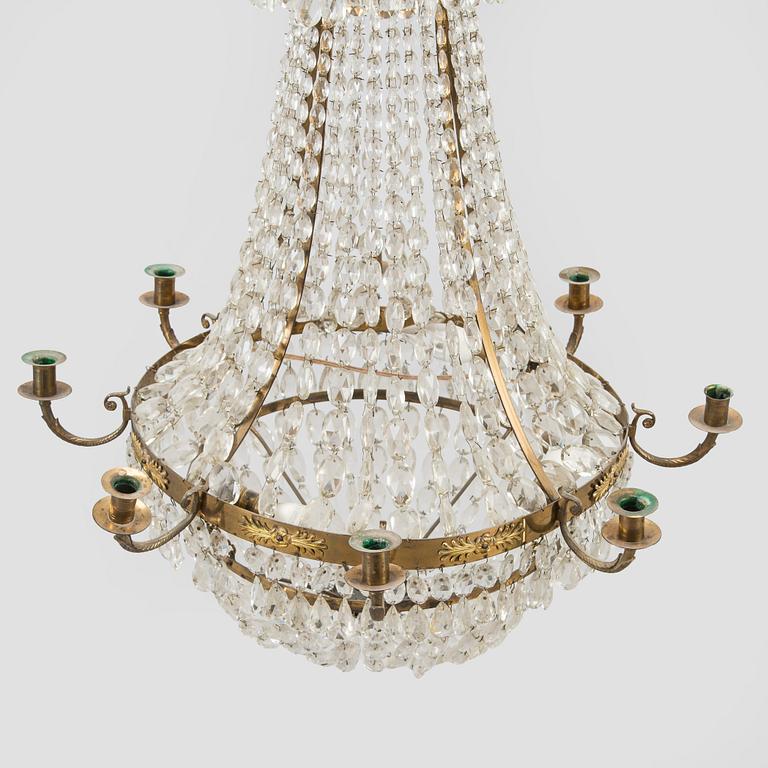 An Empire style chandelier, first half of the 20th century.
