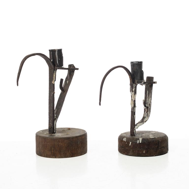 Stumpstakar, 2 st, allmoge,