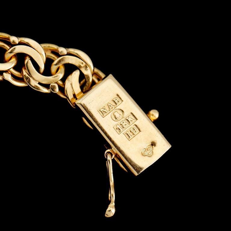 ARMBANDSUR, Certina, 14 k, kedja 18 k guld. Tot vikt 18 g inkl ur.