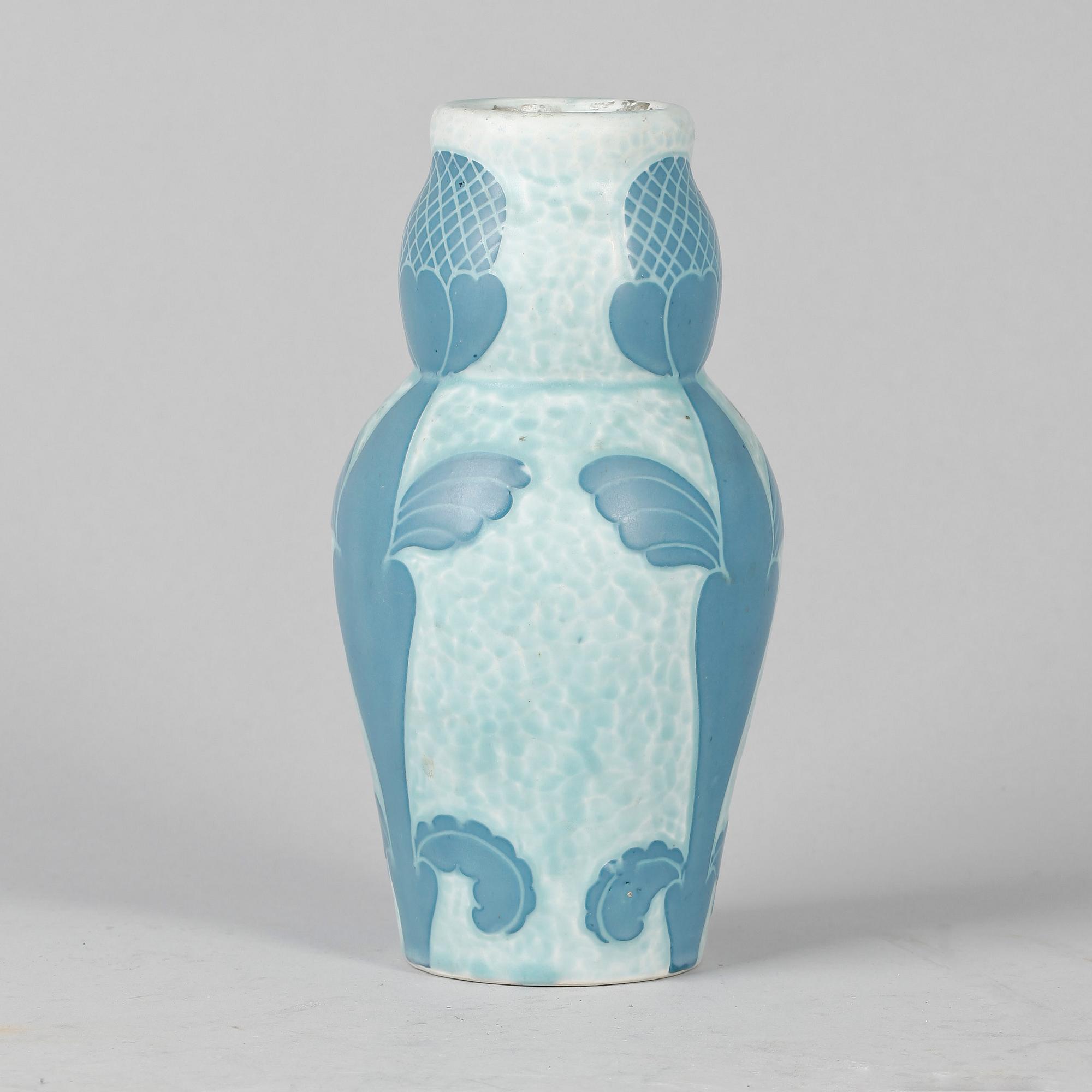 VAS, stengods, sgrafitto,  jugend, Josef Ekberg, Gustavsberg.