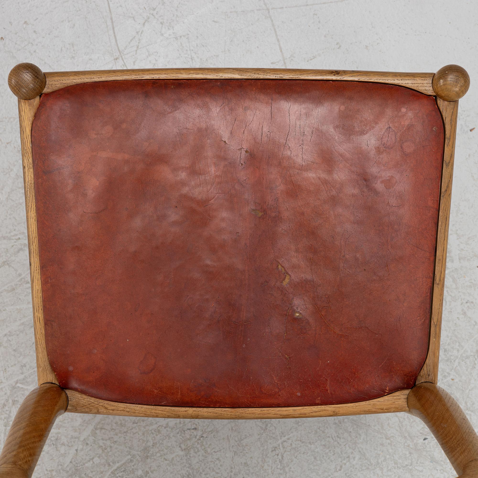 Hans J. Wegner, stolar, 6 st, "W1", C.M. Madsens Fabriker, Danmark 1950/60-tal.