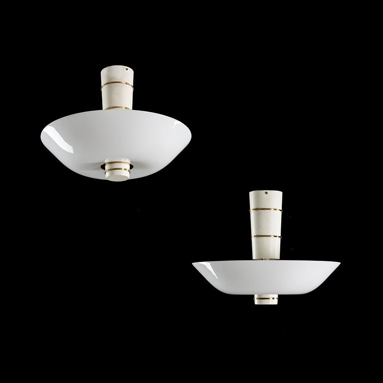 PAAVO TYNELL, A PAIR OF CEILING LIGHTS. Hylsy. Stamped Tatio.