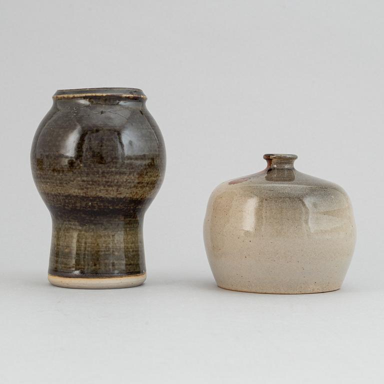 Claes Thell, John Andersson, Höganäs and Wallåkra, a set of four stoneware vases, second half of the 20th Century.